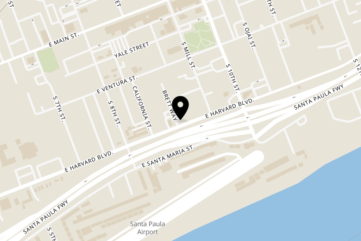 Map showing the location of Best BBQ Santa Paula on 915 Harvard Boulevard in Santa Paula